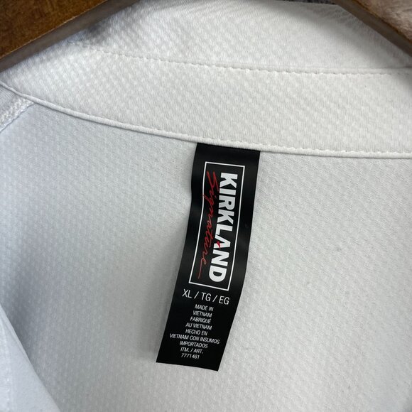NWOT Kirkland Signature Men's XL White Active Polo Shirt - Picture 4 of 7